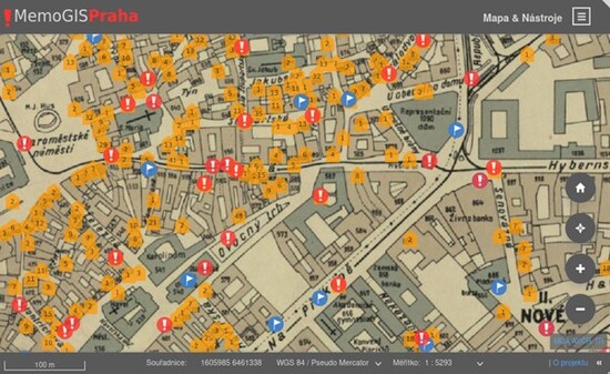 Nová webová aplikace přibližuje, jak byli za války Židé omezováni na území Prahy
